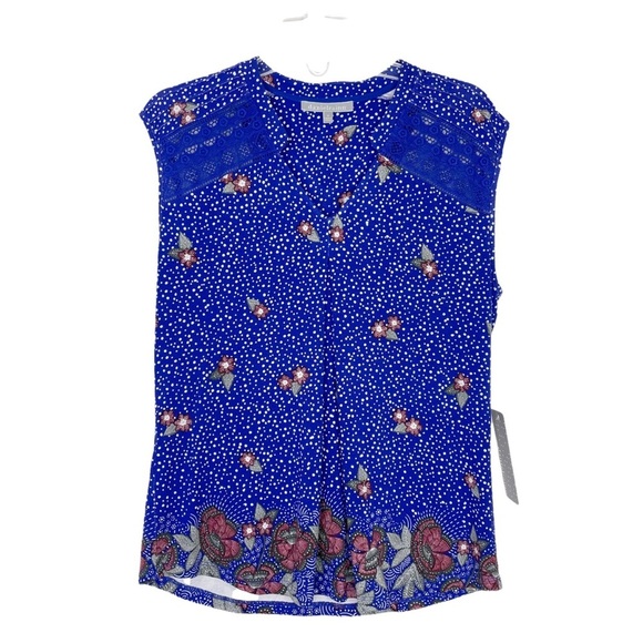 Stitch Fix l Daniel Rainn Caleena Pleated Shoulder Crochet Detail Knit Top, M - Picture 4 of 9